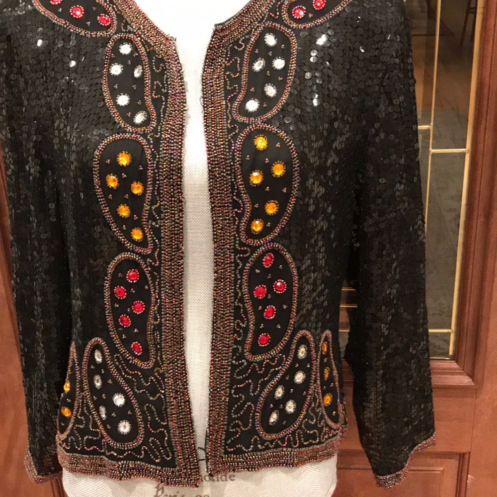 Royal Feelings sequence vintage black jacket - Picture 5 of 7